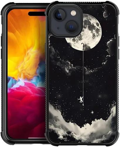 Vista 61 de CARLOCA Funda compatible con iPhone 15, increíble patrón de luz espacial nebulosa para niñas y niños, ultra protección, a prueba de golpes