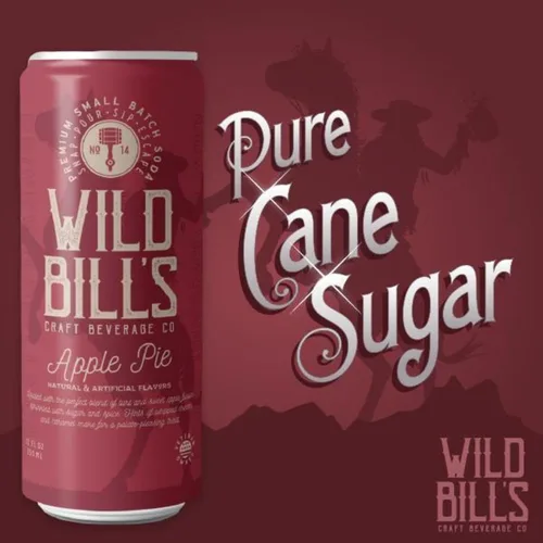 Vista 4 de Wild Bill's Apple Pie Soda Classic Craft Soda Pop - Refrescos y bebidas gaseosas artesanales clásicas, hechas con azúcar de caña pura, sin cafeína