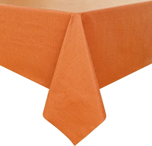 Vista 19 de Romanstile Mantel de PVC 100% impermeable, cuadrado, a prueba de derrames de aceite, resistente a las manchas, manteles de plástico fáciles de Beige