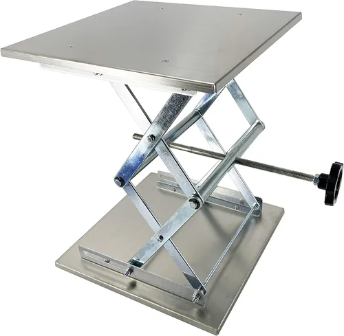 Vista 8 de (R) Lab Jack Lift Scissor Table Mini Acero Inoxidable 4 "x4" x 6 " Carga máxima 6.6 lbs/3kg