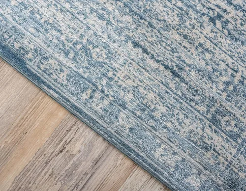 Vista 8 de Unique Loom Paris Collection - Alfombra de abedul (2 pies 7 pulgadas x 6 pies, color azul/beige)