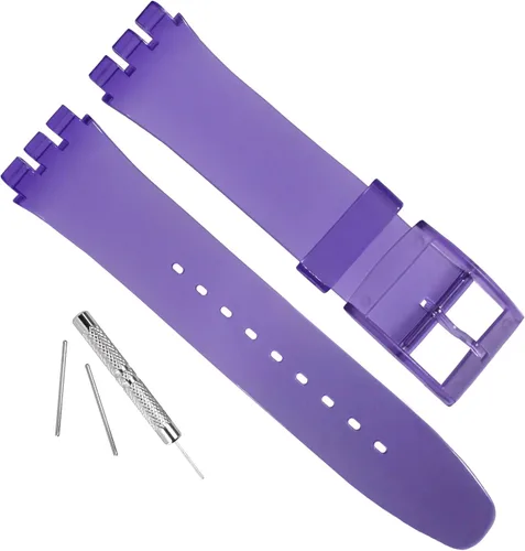 Vista 11 de Correa de reloj de goma de silicona/correa de reloj de repuesto para Swatch (0.669 in 0.748 in 0.787 in)