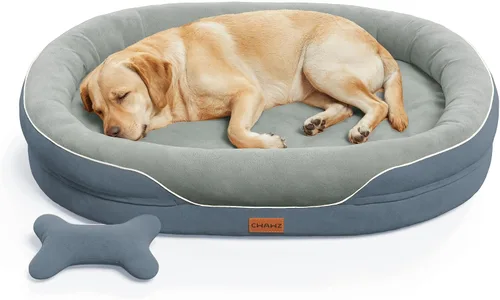 Vista 15 de CWAWZ Cama ortopédica grande para perros, 36 pulgadas, cama para perros de gran tamaño con cojines envolventes completos, camas refrescantes