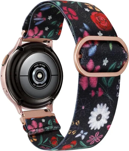 Vista 13 de TOYOUTHS Correa elástica de nylon de 20mm compatible con Samsung Galaxy Watch 7/6/5/4/FE/Active 2 de 40mm 44mm/Watch 6 Classic de 43/47mm/Watch 5