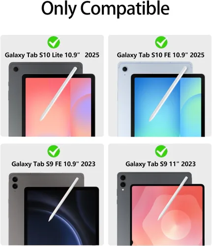 Vista 2 de Funda para teclado retroiluminada para Samsung Galaxy Tab S10 Lite/S10 FE/S9 FE 5G 10.9"/ Tab S9 11", teclado inalámbrico desmontable magnético de 7