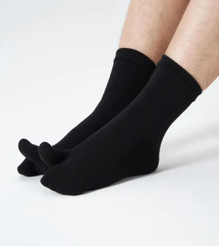 Vista 3 de Calcetines Tabi Split Toe Geta de algodón absorbente para hombre, paquete de 4