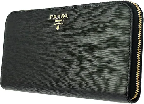 Vista 2 de Prada mujer piel negro largo cartera 1Ml506VITELLO Move Nero cierre de cremallera Around