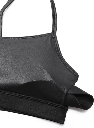 Vista 5 de CRZ YOGA Butterluxe - Brasier deportivo con espalda en Y para mujer, con espalda cruzada, de bajo impacto, tirantes delgados, para entrenamiento