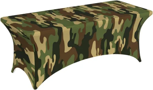 Vista 9 de Buffalo - Mantel rectangular ajustable a cuadros verde y blanco de 6 pies para fiestas, banquetes, festivales, bodas