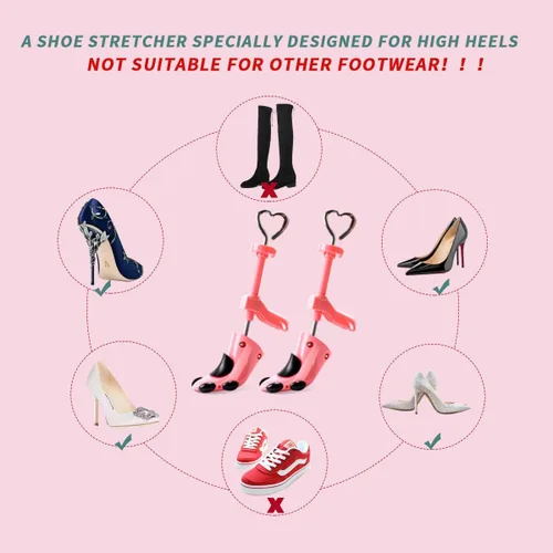Vista 6 de Parts3A Camilla de zapatos para hombres y mujeres, par de estiradores de zapatos ajustables de 4 vías para estirar la longitud del ancho