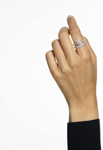 Vista 4 de SWAROVSKI Constella Ring Set Collection Clear Crystals Rhodium Tone Finish
