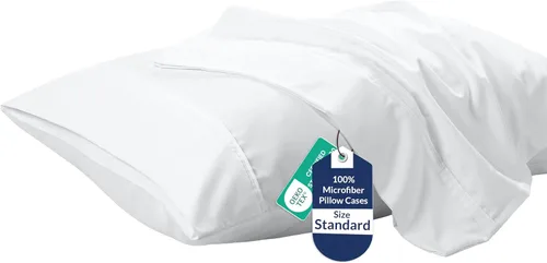 Vista 14 de Royale Linens Juego de 2 fundas de almohada Queen – Fundas de almohada de cama – 20 x 30 pulgadas – Fundas de almohada negras – 1800 microfibra