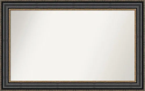 Vista 233 de Amanti Art Espejo personalizado, espejo de baño negro puente, espejo de pared o espejo de tocador de baño sobre el fregadero (26 x 26 pulgadas)