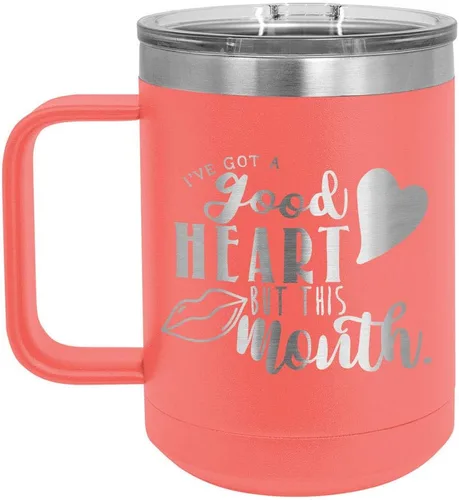 Vista 13 de Taza de café de 15 onzas con tapa superior deslizante, con aislamiento, ideal para regalo de cumpleaños o Navidad de mujeres y hombres