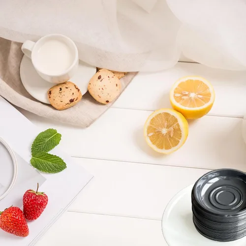 Vista 4 de 100 platos desechables de plástico para salsa, cuencos para condimentos de salsa de soja, mini bandeja de condimentos para sushi, soja, mostaza