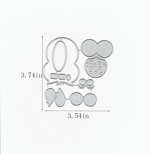Vista 2 de Plantillas de plantillas de metal para decoración de tarjetas y álbumes de recortes, 1 unidad