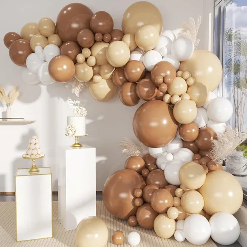 Vista 16 de MEBAY Kit de arco de globos de oro verde, blanco, 146 piezas de confeti dorado cromado metálico verde aguacate y globos de látex blanco