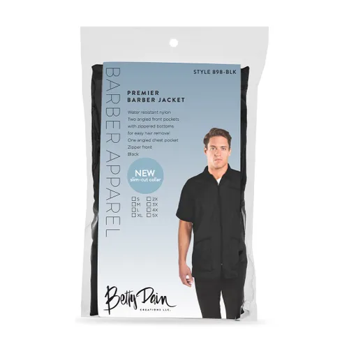 Vista 6 de Betty Dain Premier - Chaqueta de barbero XL, color negro