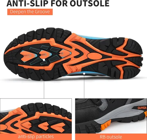 Vista 4 de GLANOUDUN Steel Toe Shoes for Men Outdoor Men's Work Sneakers Comfort Safety Toe Working Shoes for Men Indestructible Industrial Construction Shoes