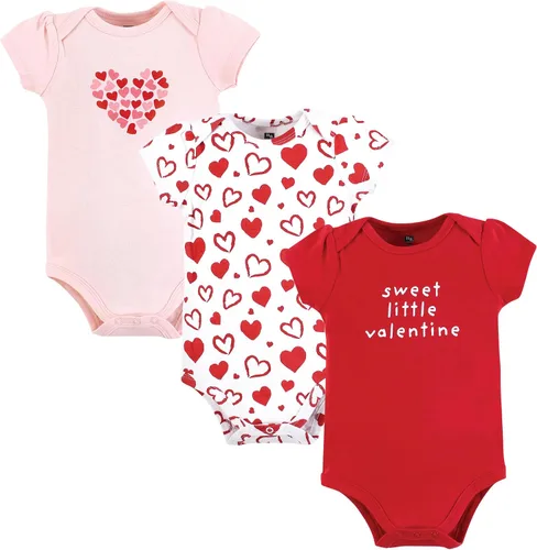 Vista 278 de Hudson Baby baby-girls Cotton Bodysuits 3-pack