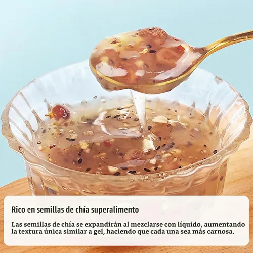 Vista 6 de Polvo de raíz de loto de nuez de semilla de chía 500g/17.63oz Reemplazo