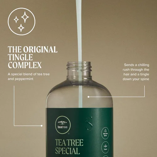Vista 5 de Champú especial de Tea Tree, Limpieza profunda, Refresca el cuero cabelludo, Para todo tipo de cabello, especialmente cabello graso