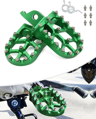 Vista 11 de Estriberas de pie de motocicleta Pedales Reposapiés para CR125R CRF250R/450R CRF250L KX250F KX450F y más Dirt Bike, AURORA VIOLET
