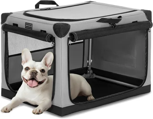 Vista 33 de Petsfit Jaula para gatos – 20 pulgadas ligera, fácil de instalar, resistente jaula portátil para perros, marco ajustable con 3 puertas de malla Verde