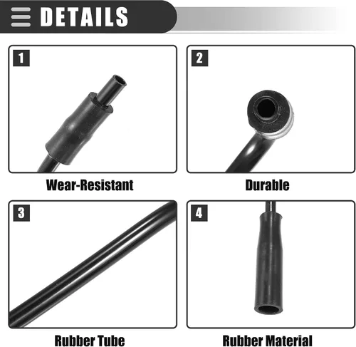 Vista 6 de Motoforti Tubo de ventilación del cárter, tubo de manguera de ventilación del cárter, para Jeep Wrangler Cherokee Grand Cherokee 1997-2004 4.0L