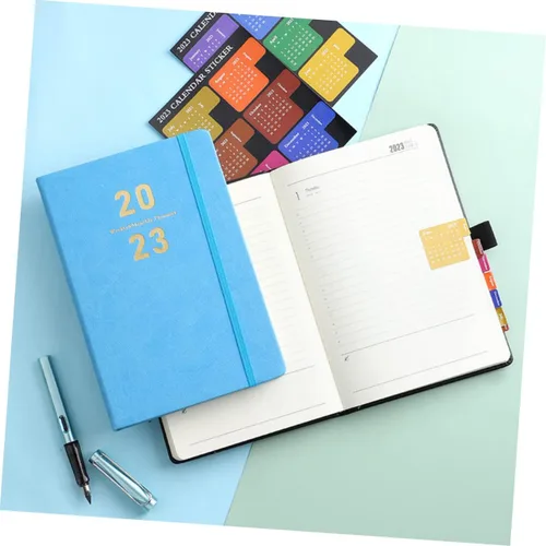 Vista 5 de MAGICLULU Planificador académico, bloc de notas para estudiantes, práctico cuaderno diario para oficina, escuela, diseño portátil ligero para una