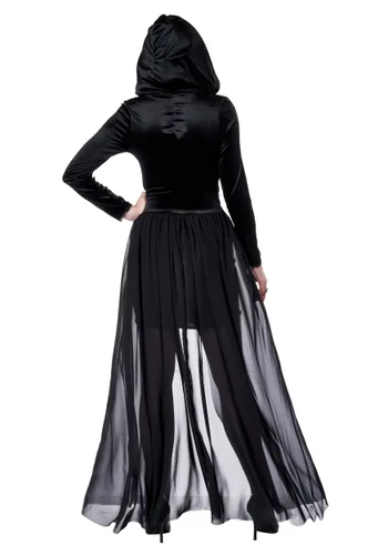 Vista 2 de Vestido de Disfraz Gótico con Capucha para Mujer Multicolor