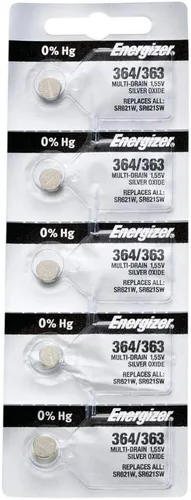 Vista 5 de Energizer 364 363 Baterías de reloj de óxido de plata SR621SW SR60