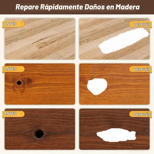Vista 3 de Kenbry - Masilla de relleno de madera de 9.87 onzas, relleno de madera Masilla de madera blanca de 9.88 oz