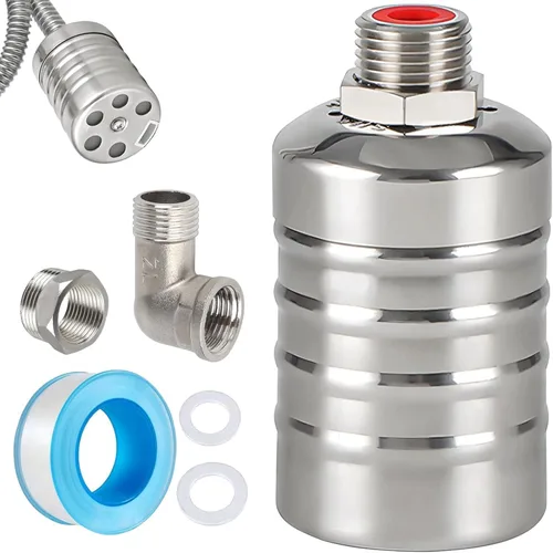 Vista 7 de Válvula de flotador automática de acero inoxidable 304, control de nivel de agua completamente automático, de 1/2 a 3/4 pulgadas para tanques