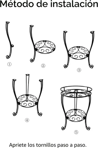 Vista 3 de TREEZITEK Soporte de metal alto de 11.8 pulgadas de diámetro para interiores o exteriores, soporte resistente para macetas con capacidad