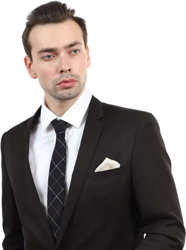 Vista 37 de JESLANG Corbata de algodón y lino de 2.56 pulgadas para hombre, perfecta para ocasiones formales e informales