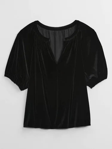Vista 4 de GAP Blusa de manga corta abombada para mujer