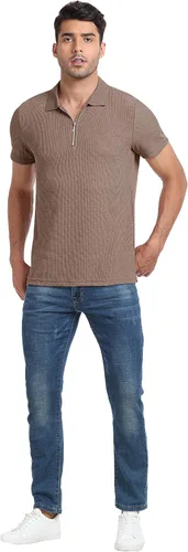 Vista 5 de Sailwind Polo de manga corta de punto gofre para hombre con cremallera de un cuarto