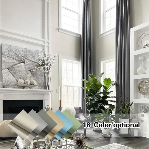 Vista 6 de Cortinas extralargas de 9 pies para oscurecer la habitación, con ojales, aislamiento térmico, panel de ventana de color sólido para techos altos
