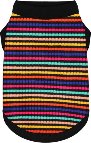 Vista 21 de Eleva la Comodidad y la Moda de tu Mascota: Chaleco de Camisa para Perros de Algodón 100% Acanalado Premium para Razas Pequeñas como Chihuahuas