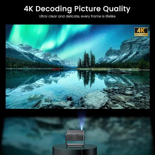 Vista 11 de HAPPRUN Proyector de película inteligente incorporado de Google TV de 2500 Gris espacial