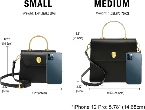 Vista 7 de Scarleton Gold Top Handle Satchel Purses for Women, Handbags for Women, Crossbody Bags for Women, Shoulder Bag Purse, H2084
