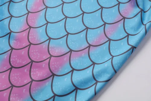 Vista 7 de Disfraz de sirena para niñas pequeñas vestido de princesa con accesorios fiesta de cumpleaños cosplay