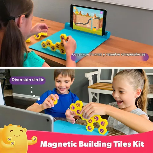 Vista 5 de PlayShifu Junior Genius Pack 3-in-1 STEM Learning Kit with Word Wiz, Mission Math & Connecto Tech-Powered Educational Toys for Kids Ages 4–10