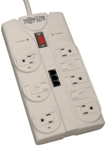 Vista 10 de Tripp Lite Regleta de protección contra sobretensiones de 6 tomas, cable de 6 pies, seguro de por vida de $20,000 y garantía (TLP606TAA)