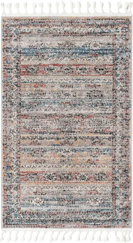 Vista 3 de Unique Loom Aramis Collection - Alfombra rectangular de 3 pies 3 pulgadas x 5 pies 3 pulgadas, color negro