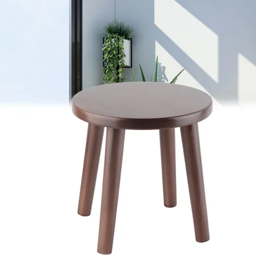 Vista 7 de POCREATION Taburete multiusos para niños, taburetes de madera para el hogar, bonito banco pequeño, asiento de pino para niños, taburete para muebles