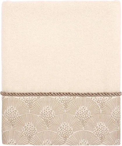 Vista 4 de Avanti Linens - Juego de toallas de 3 piezas, toallas de algodón suaves y absorbentes (colección Deco Shell, marfil)