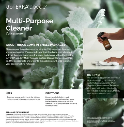 Vista 2 de doTERRA Abode Cleaner Concentrado - Paquete de 4