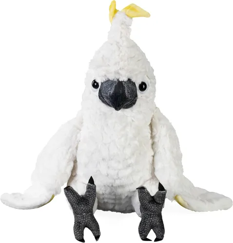Vista 2 de Wild Republic Colección de artista, cacatúa con cresta de azufre, regalo para niños, 15 pulgadas, juguete de peluche, relleno es botellas de agua